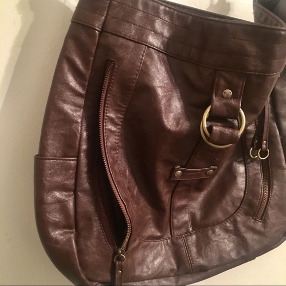 ROXY Cross-Body Bag - Brown with front pockets - Picture 5 of 7